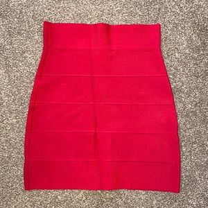 BCBG Red Bandage Skirt - M